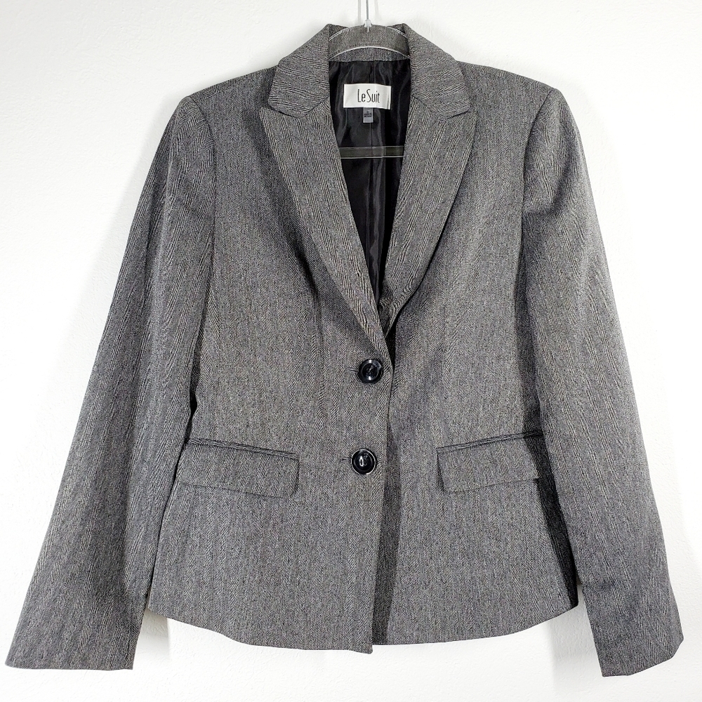 LE SUIT BUTTON FRONT BLAZER/JACKET